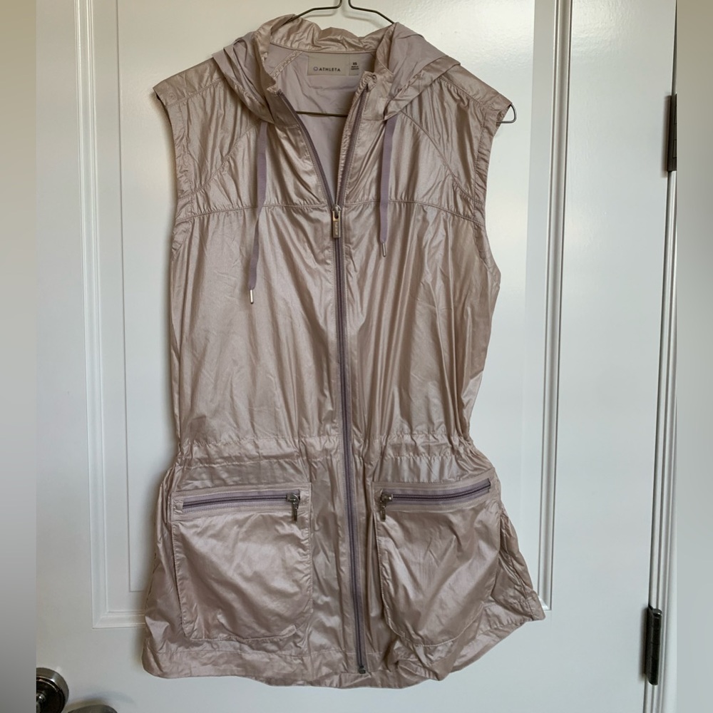 Athleta Soft Pink Long Vest XS